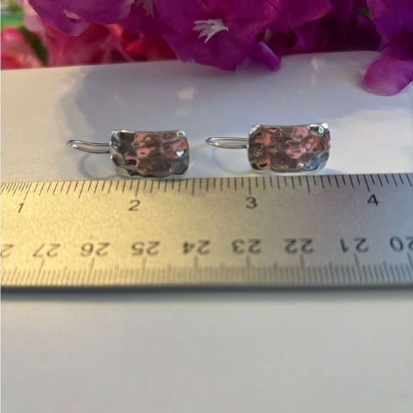 Silpada Sterling Silver Hammered Earrings W0991 - Picture 10 of 11